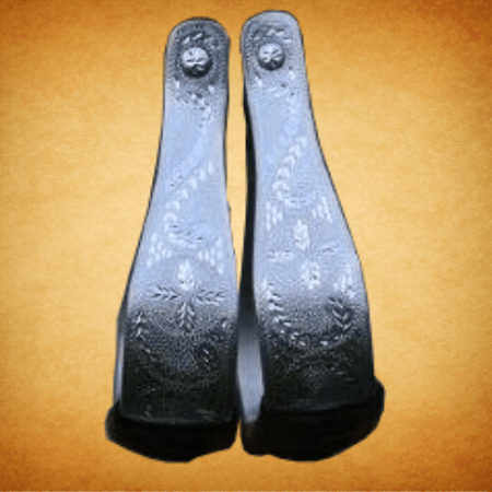 Gympie Saddleworld & Country Clothing Stirrups Oxbows with Detailed Engraving