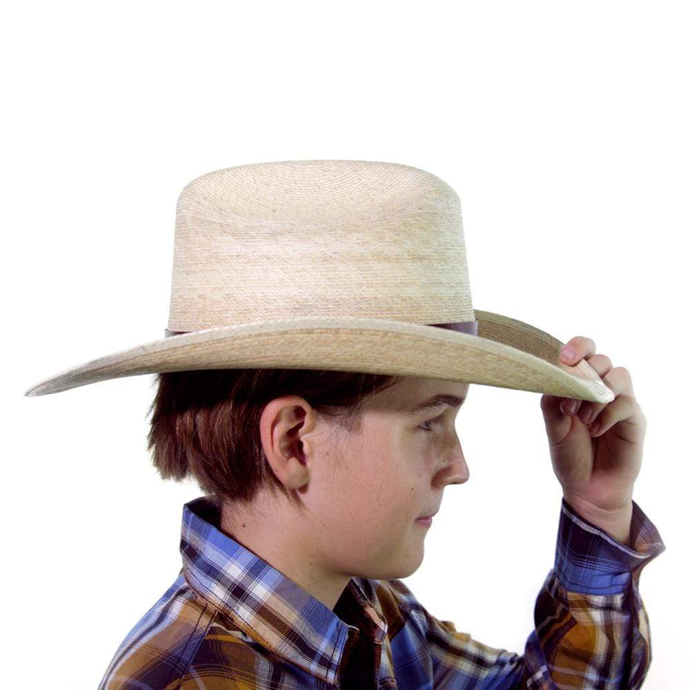 Brigalow Elastic Band Youth Western Palm Leaf Hat (16155) - Gympie Saddleworld & Country Clothing