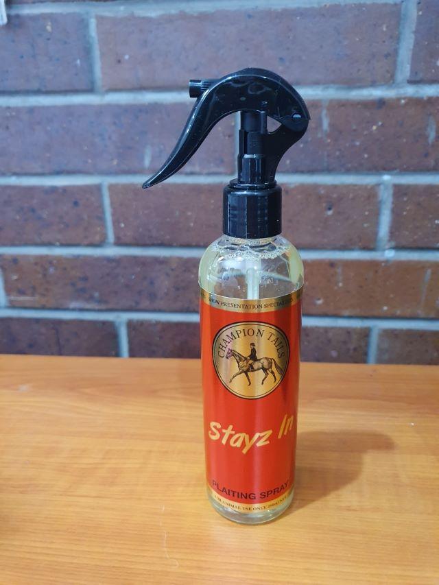 Gympie Saddleworld Show Preparation 250ml Champion Tails Stayz In Plaiting Spray