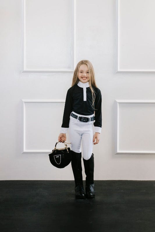 HH Equestrian Kids Riding Tops & Jackets 6 HH Equestrian Kids Airflow Show Shirt Black