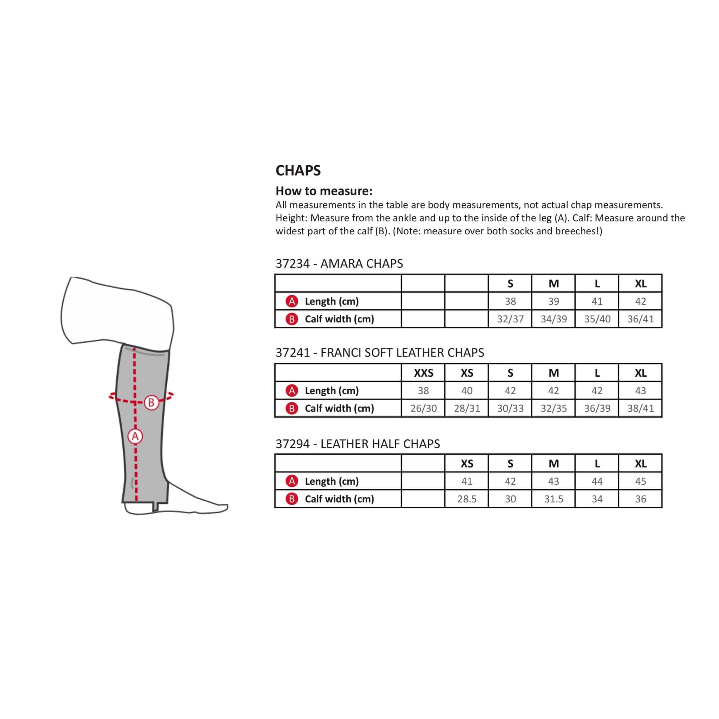 Horze Chaps & Chapettes Horze Leather Half Chaps (37294)