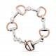 MCJ Sterling Silver & Rose Gold Horse Bit Bracelet - Gympie Saddleworld & Country Clothing