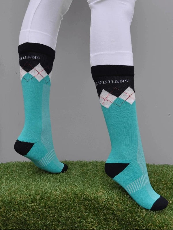 Peter Williams Socks 8-12 / Turquoise/Navy Peter Williams Kids Socks