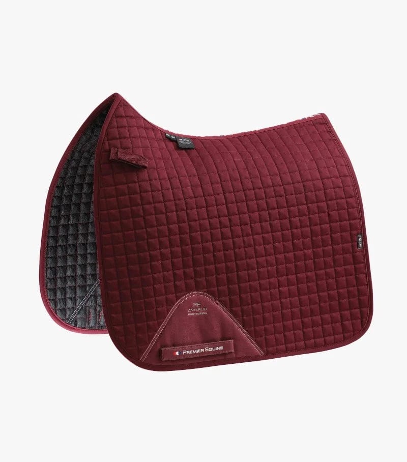 Premier Equine Saddle Pads English Full / Burgundy Premier Equine Close Contact Cotton Dressage Saddle Pad (3028)