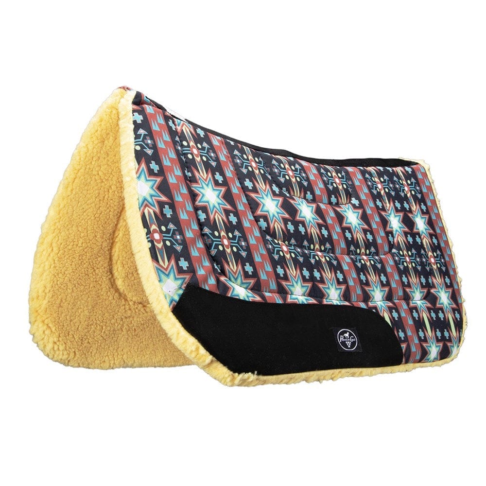 Professionals Choice Saddle Pads Western 31x32 / Starburst Pro Choice PRC5975 Contoured Work Saddle Pad 31in x32in