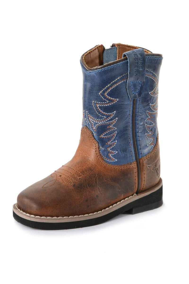 Pure Western Kids Boots & Shoes TOD 4 / Rust/Oiled Blue Pure Western Boots Toddlers Judd (PCP78096T)