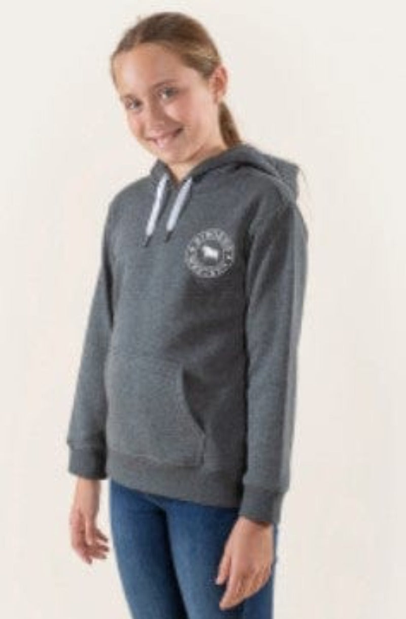 Ringers Western Hoodie Kids Signature Bull Charcoal Marle