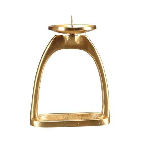 Saddlery Trading Company Gifts & Homewares Stirrup Candle Holder Brass Plated (GFT1216)