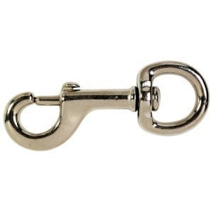 Saddlery Trading Hardware Nickel Plated Jumbo Snaphook 32mm (HRD3520)