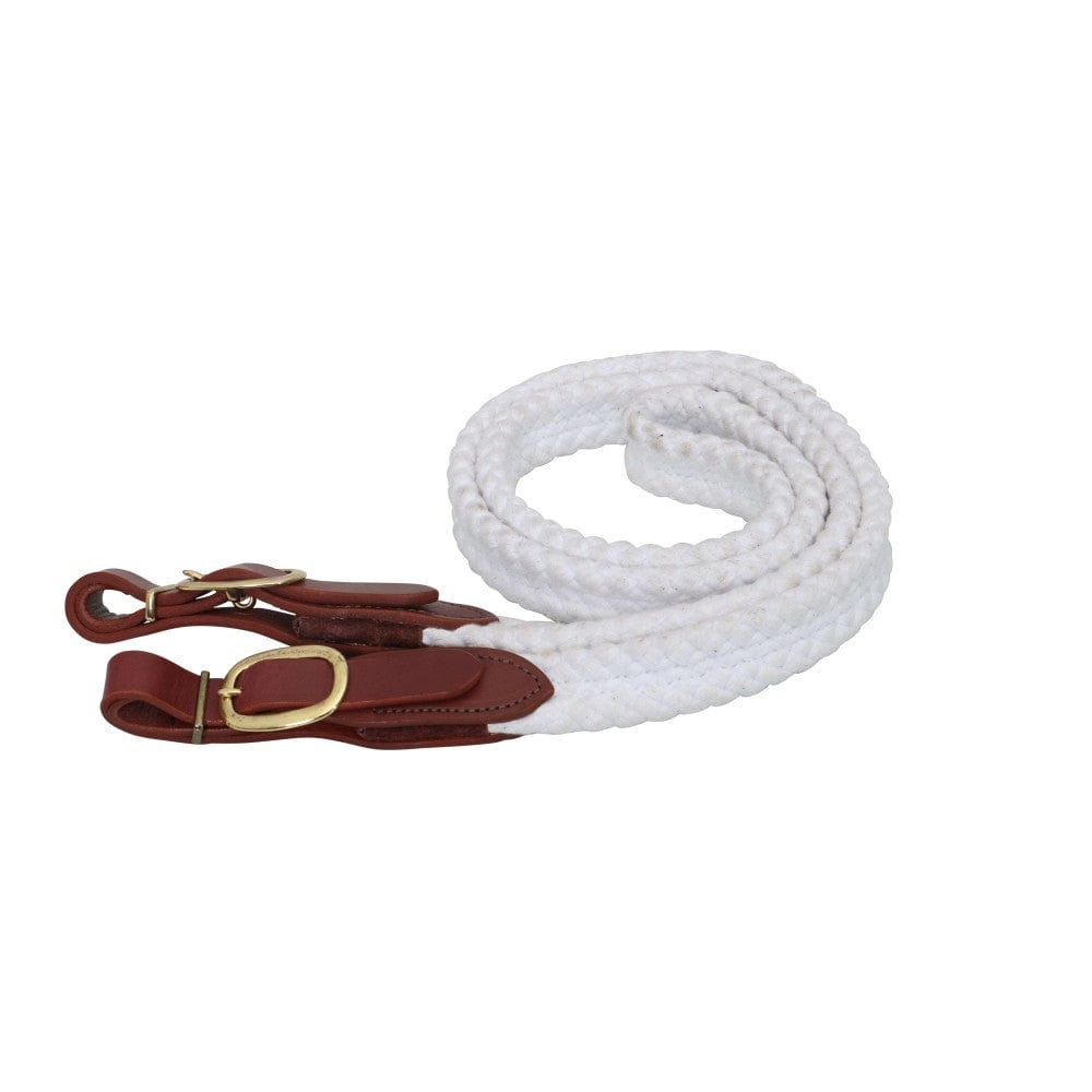 Saddlery Trading Reins Polocrosse Reins Cotton White (PLC3300)