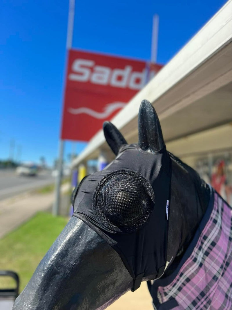 Saddleworld Dural Racing Equipment Medium / Black Good as Gold Racing Blinkers Mesh Eyes (GGRBLINKMESH)