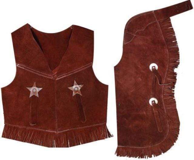 Shiloh Toys M / Brown Showman Kids Chaps & Vest Set