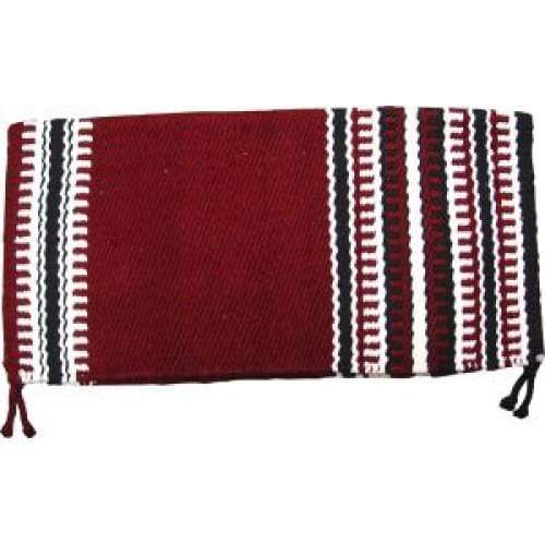 Top Hand Saddlery Western Saddle Pads Maroon/ Black/ White THS Saddle Blanket (094164)