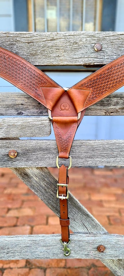 Top Rail Equine Breastplates & Martingales Cob/Full Toprail Equine San Antonio Roper Breastplate (SLC-BC-65)