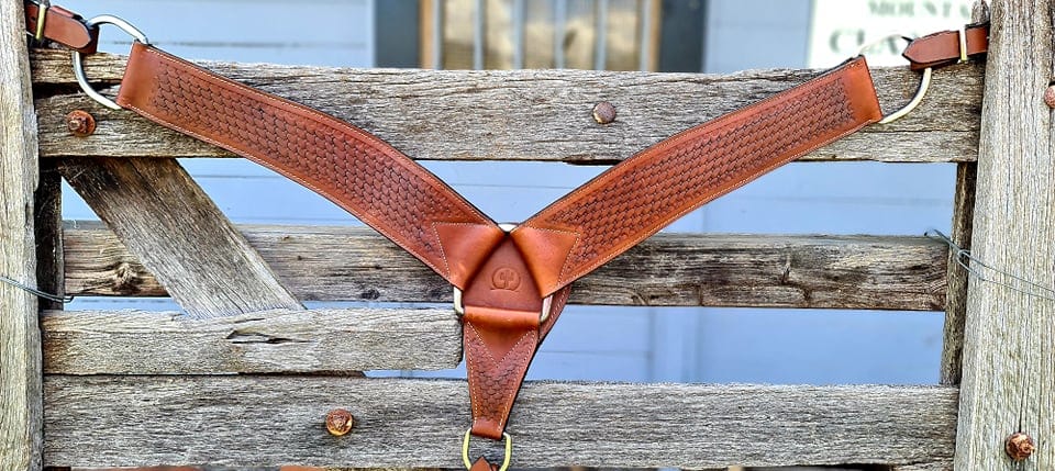 Top Rail Equine Breastplates & Martingales Cob/Full Toprail Equine San Antonio Roper Breastplate (SLC-BC-65)