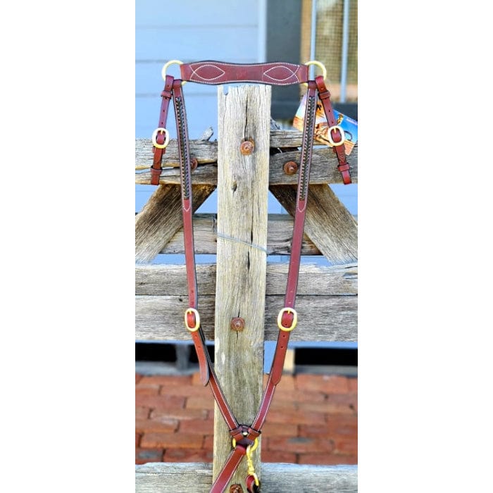 Top Rail Equine Bridles Full Top Rail Equine Bridle and Breastplate Set Thin Browband Plait (HS/BP-001-SET)