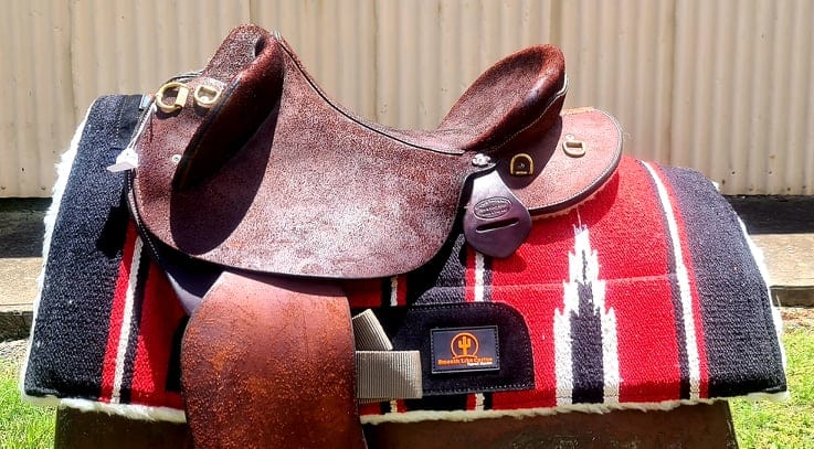 Top Rail Equine Saddle Pads Western Top Rail Saddle Pad All Rounder Navajo with Fleece (SLC-PAD-3778)