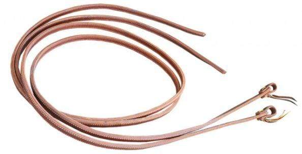 Top Rail Reins 8ft Toprail Weighted Double Stitched Leather Split Reins