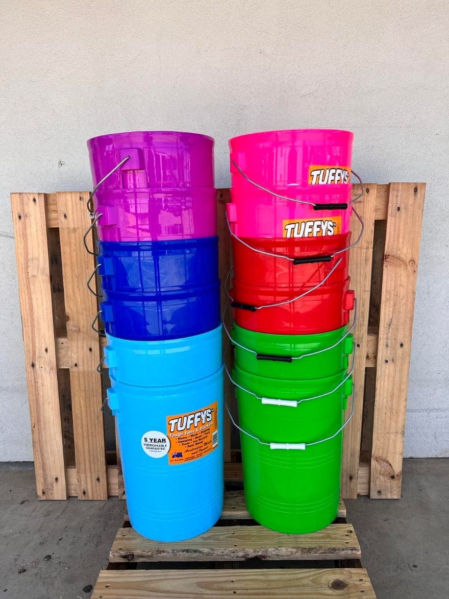 Tuffy Feeders & Water Buckets 20L / Assorted Tuffy Pail Assorted Colours (TUFFYPAIL) (Local Pick Up ONLY)