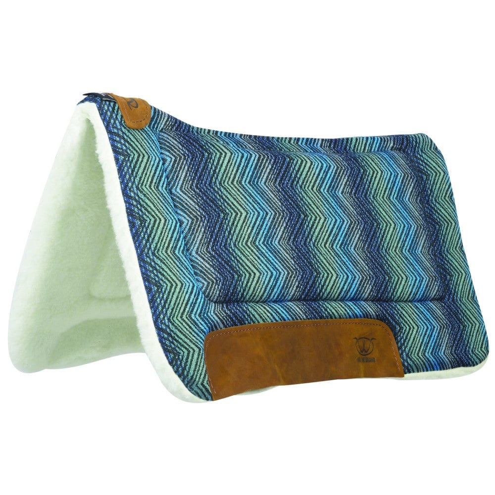 Weaver Saddle Pads Western Weaver Contoured Saddlepad Chevron Blue (WEA35-9307BL)