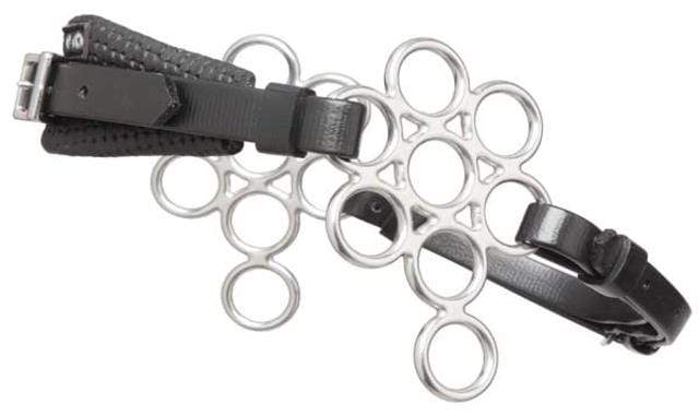 Zilco Flower Hackamore Bit Black 124380 - Gympie Saddleworld & Country Clothing