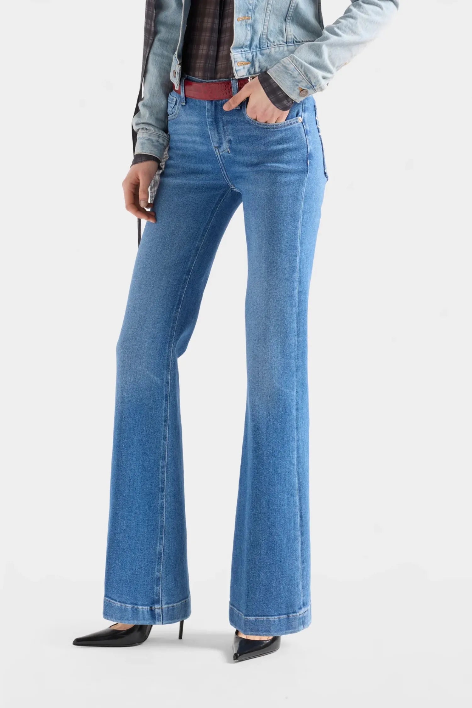 7FAMK Womens Jeans 7 For All Man Kind Jeans Womens Mid Rise Dojo