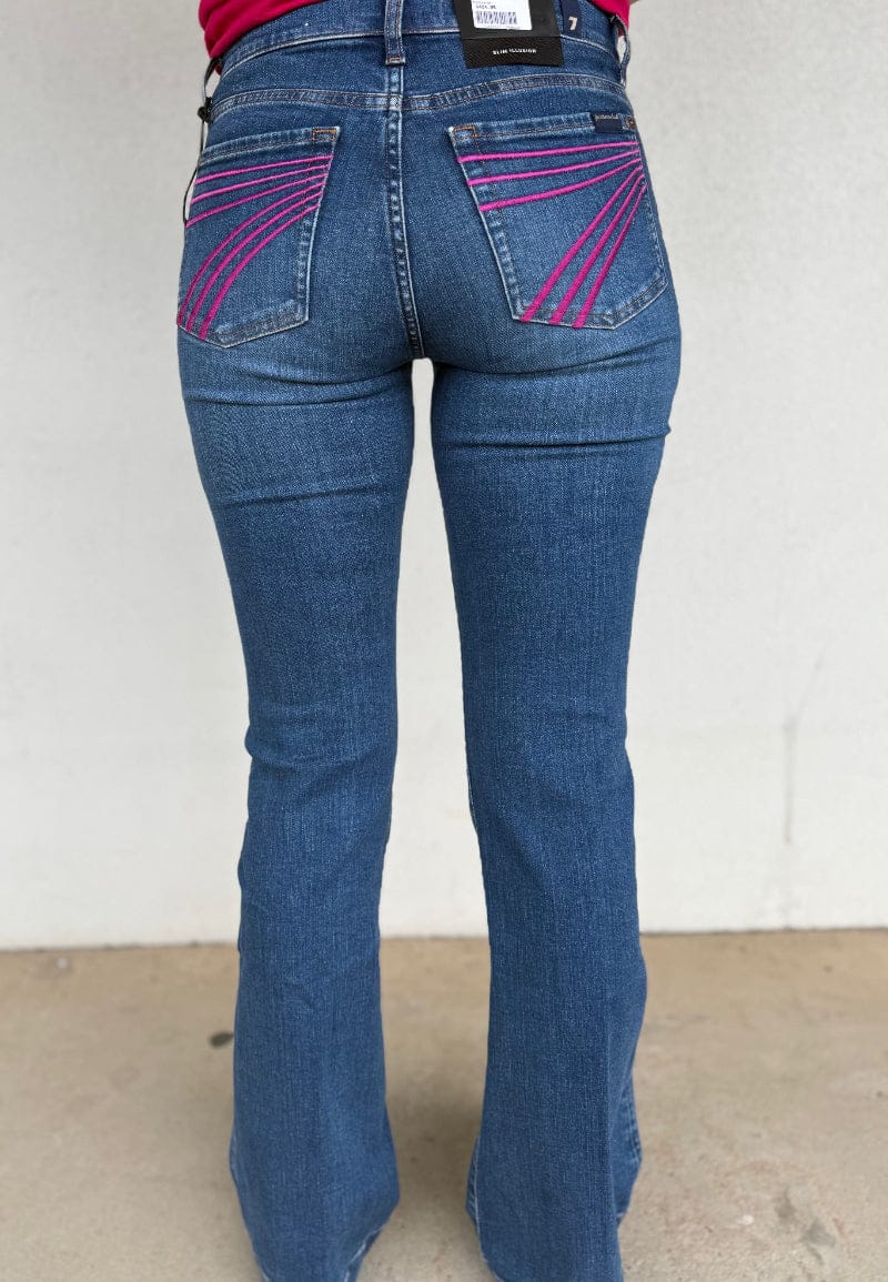 7FAMK Womens Jeans 7FAMK Trouser Jeans Womens Mid Rise