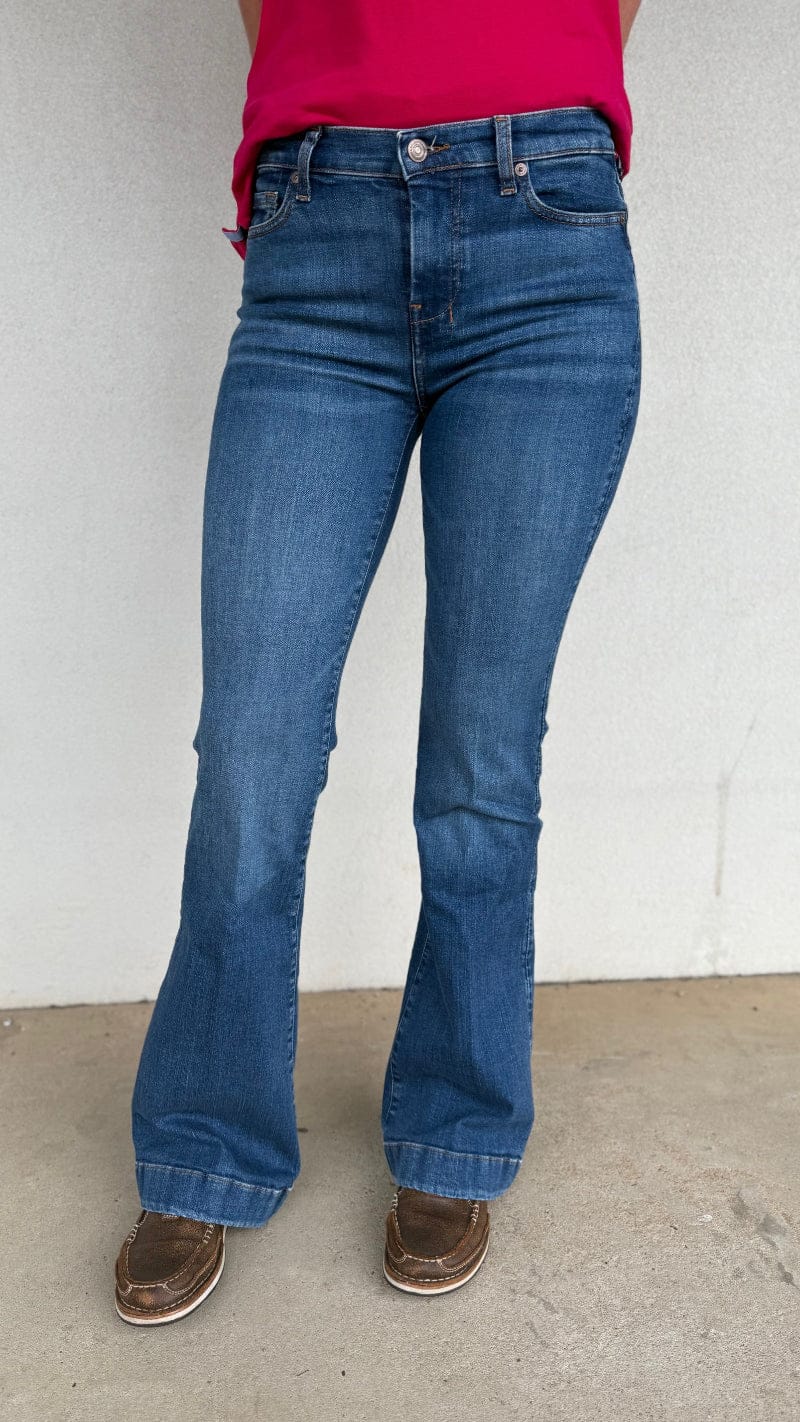 7FAMK Womens Jeans 7FAMK Trouser Jeans Womens Mid Rise