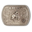 Ariat Belt Accessories Aged Silver Ariat Belt Buckle Rectangle Vintage Saddle Bronc