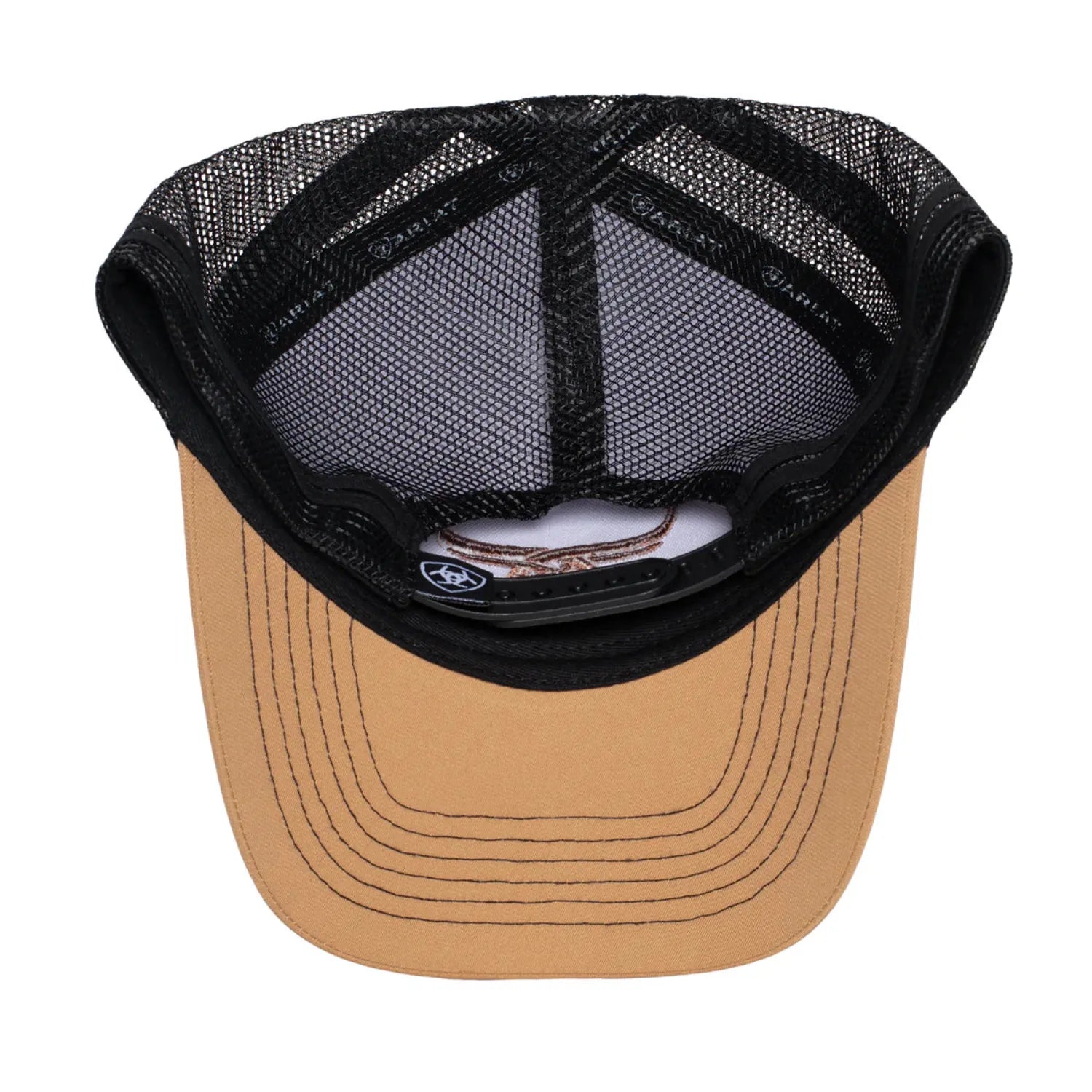 Ariat Caps Black/Khaki Ariat Cap Trucker Bull Horn