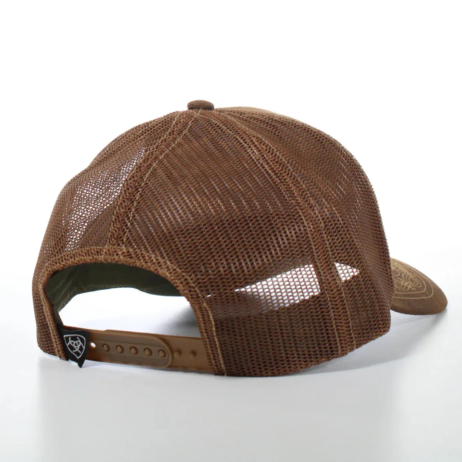 Ariat Caps Brown Ariat Cap Mens Mesh Snapback Vintage Logo