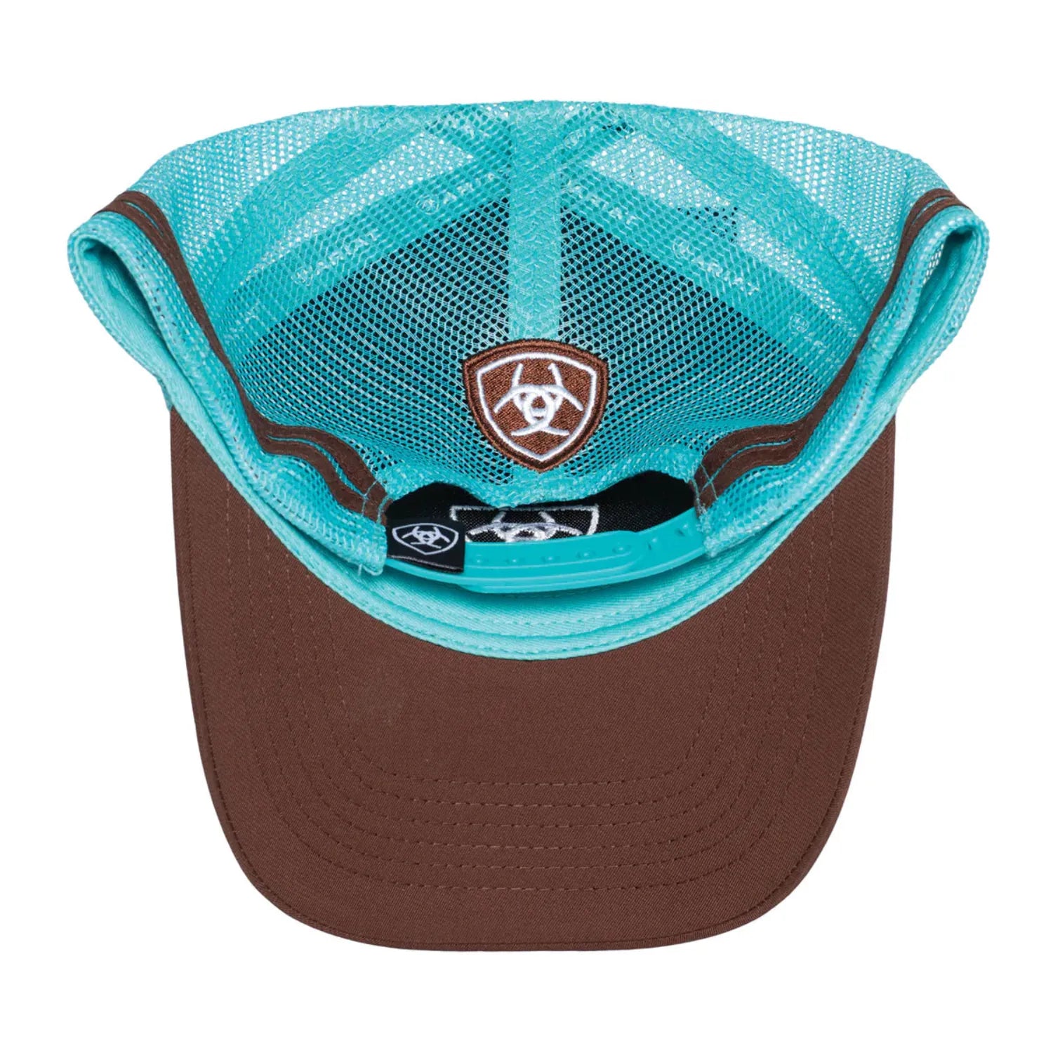 Ariat Caps Brown/Turquoise Ariat Cap Trucker Stacked Logo
