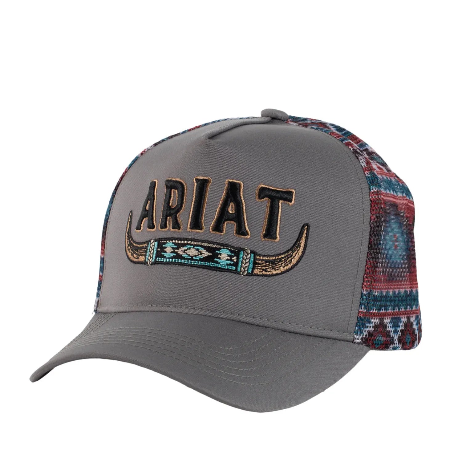 Ariat Caps Grey Ariat Cap Trucker Longhorn