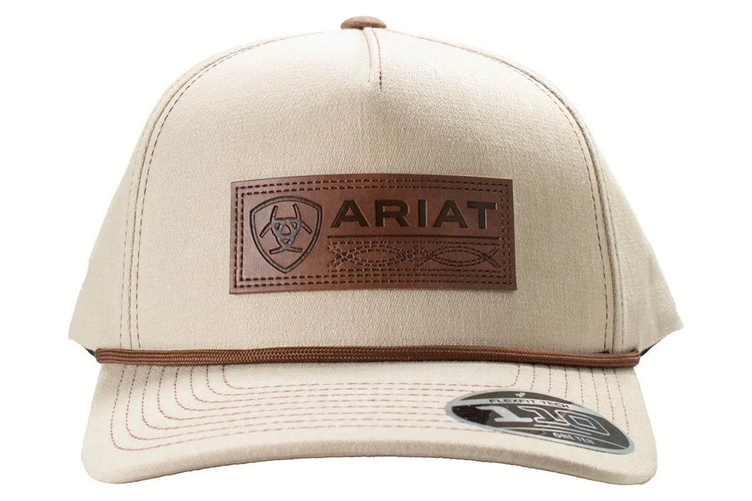 Ariat Caps Khaki Ariat Cap Mens Patch Fabric Snapback