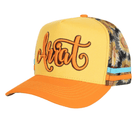 Ariat Caps Orange Ariat Cap Mesh Trucker Sunflower Script
