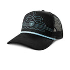 Ariat Caps Turquoise Ariat Cap Womens Ponyflo Snapback Rope Bootstitch