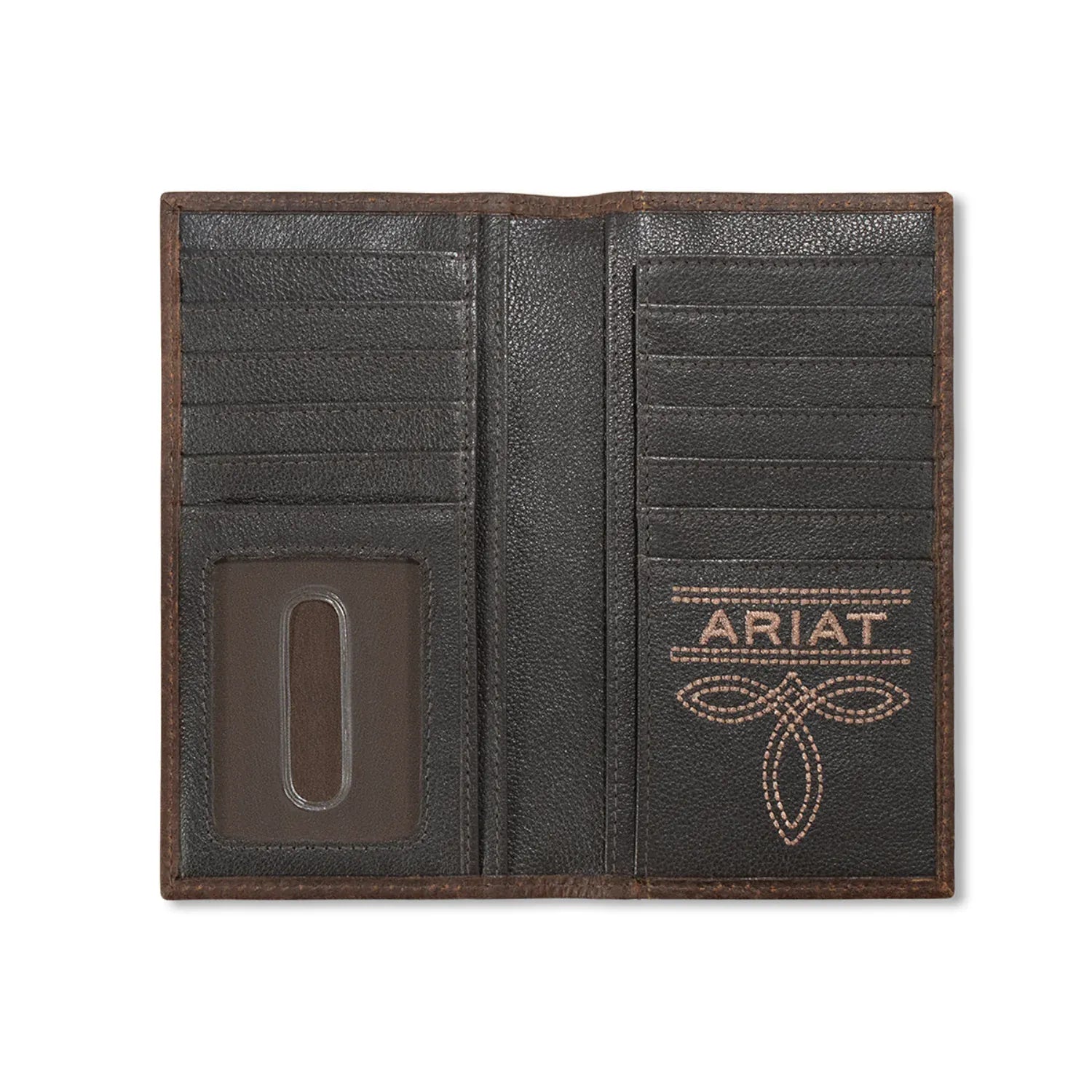 Ariat Handbags - Wallets Brown Ariat Wallet Rodeo Buck Stitch