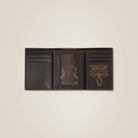 Ariat Handbags - Wallets Brown Ariat Wallet Tri Fold Bullhide Emblem