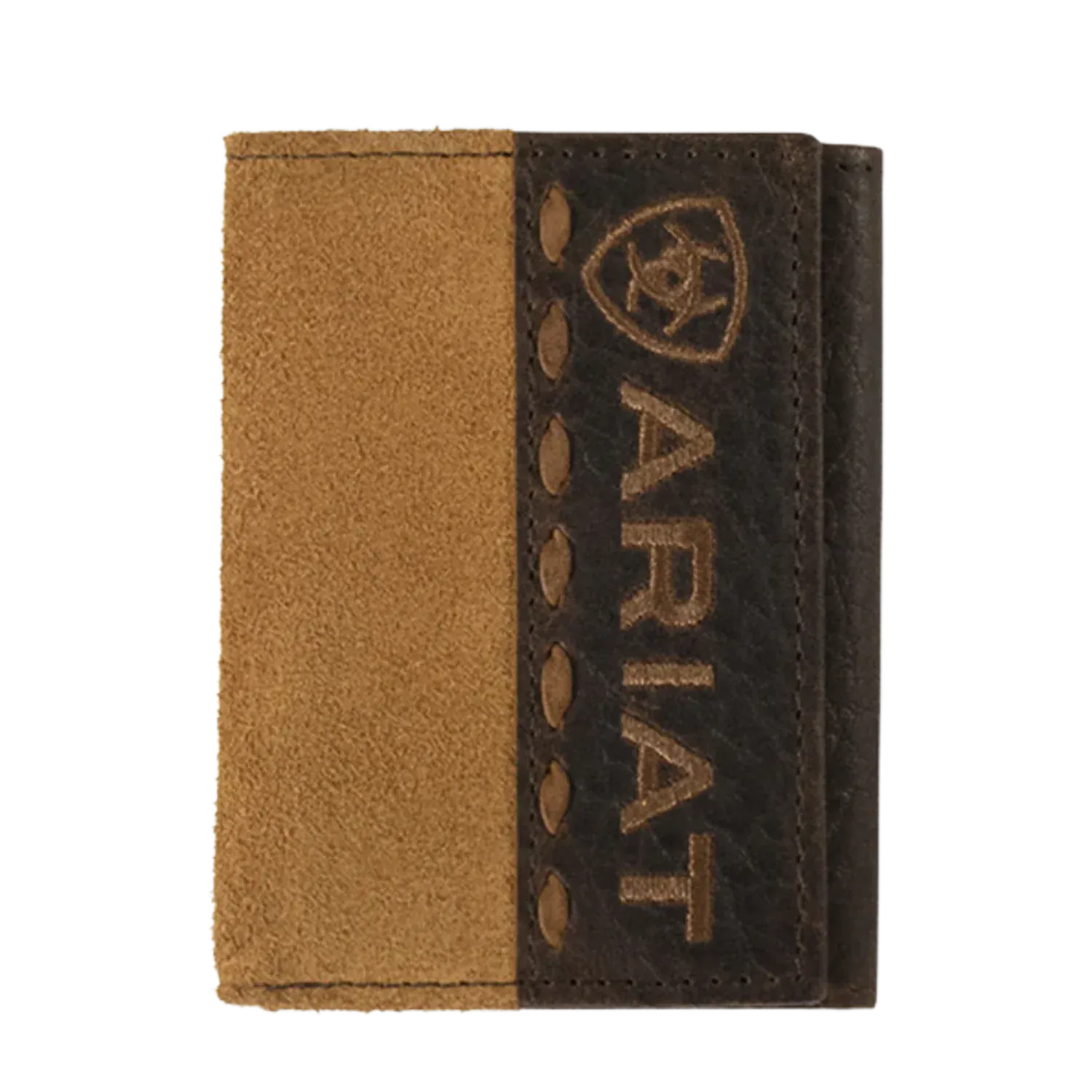 Ariat Handbags - Wallets Tan Ariat Wallet Tri Fold Roughout