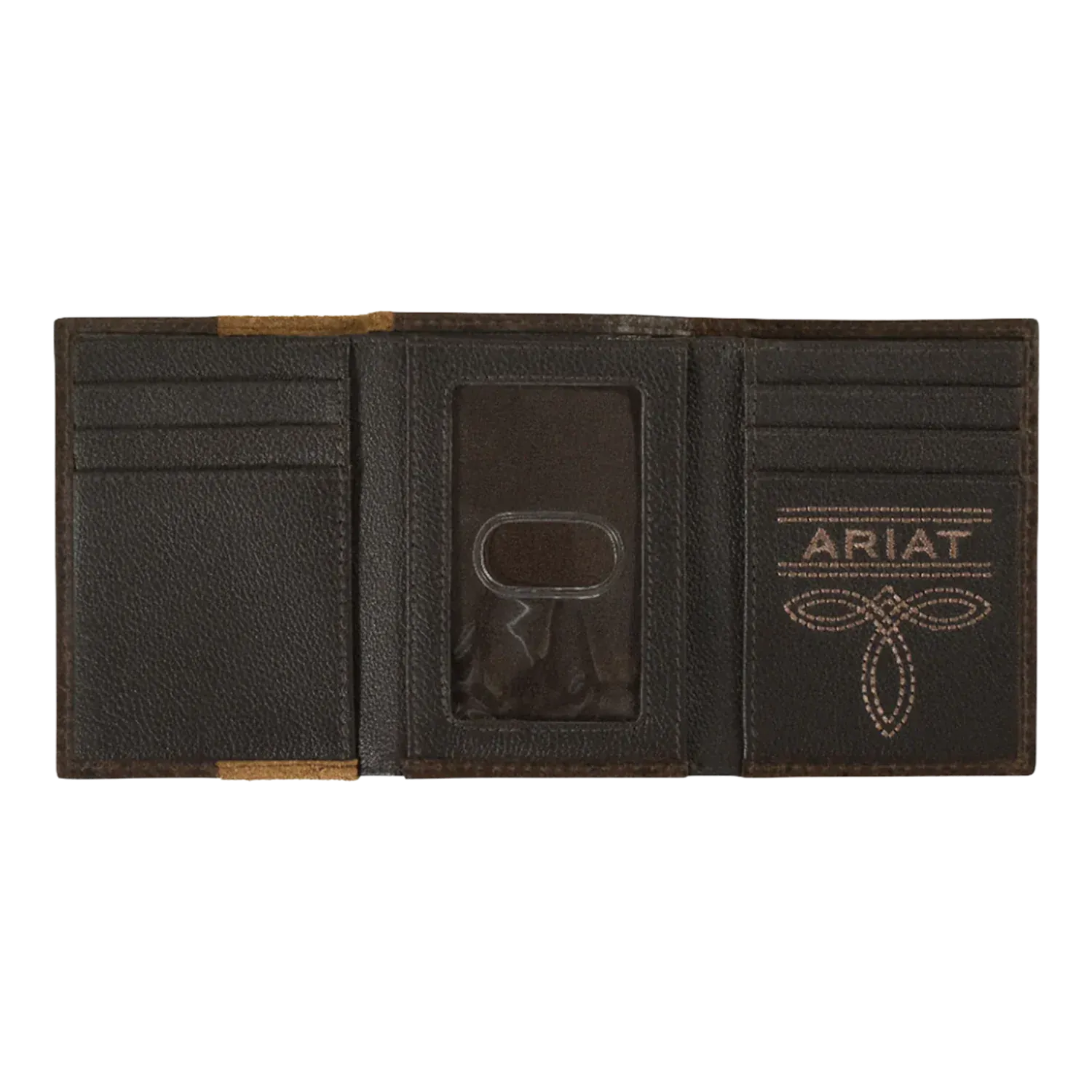 Ariat Handbags - Wallets Tan Ariat Wallet Tri Fold Roughout