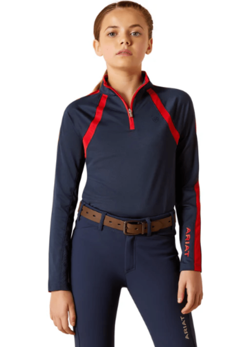 Ariat Kids Riding Tops & Jackets XS / Navy/Red Ariat Kids 3.0 Long Sleeve Sunstopper