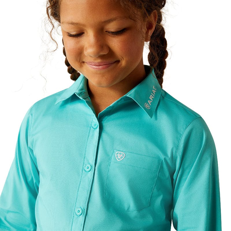 Ariat Kids Shirts L / Blue Turquoise Ariat Shirt Girls Team Kirby