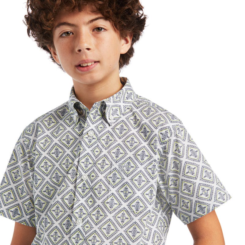 Ariat Kids Shirts L / White Ariat Shirt Boys Baylor