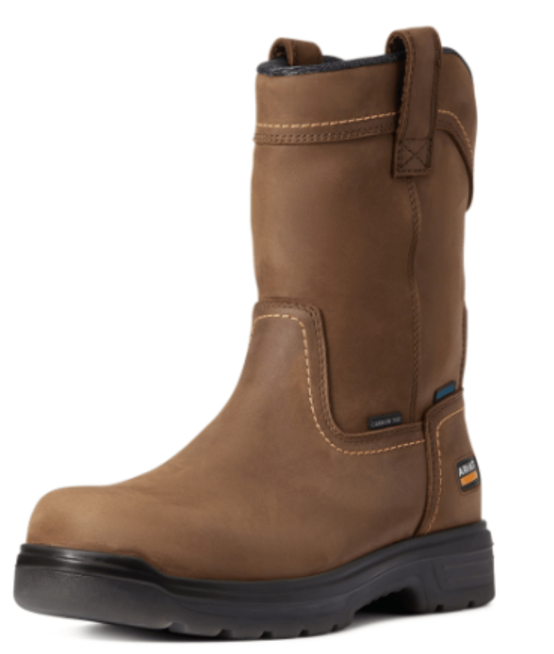 Ariat Mens Boots & Shoes MEN 9 / Barley Brown Mens Ariat Turbo Pull-on H20 Carbon Toe Boots