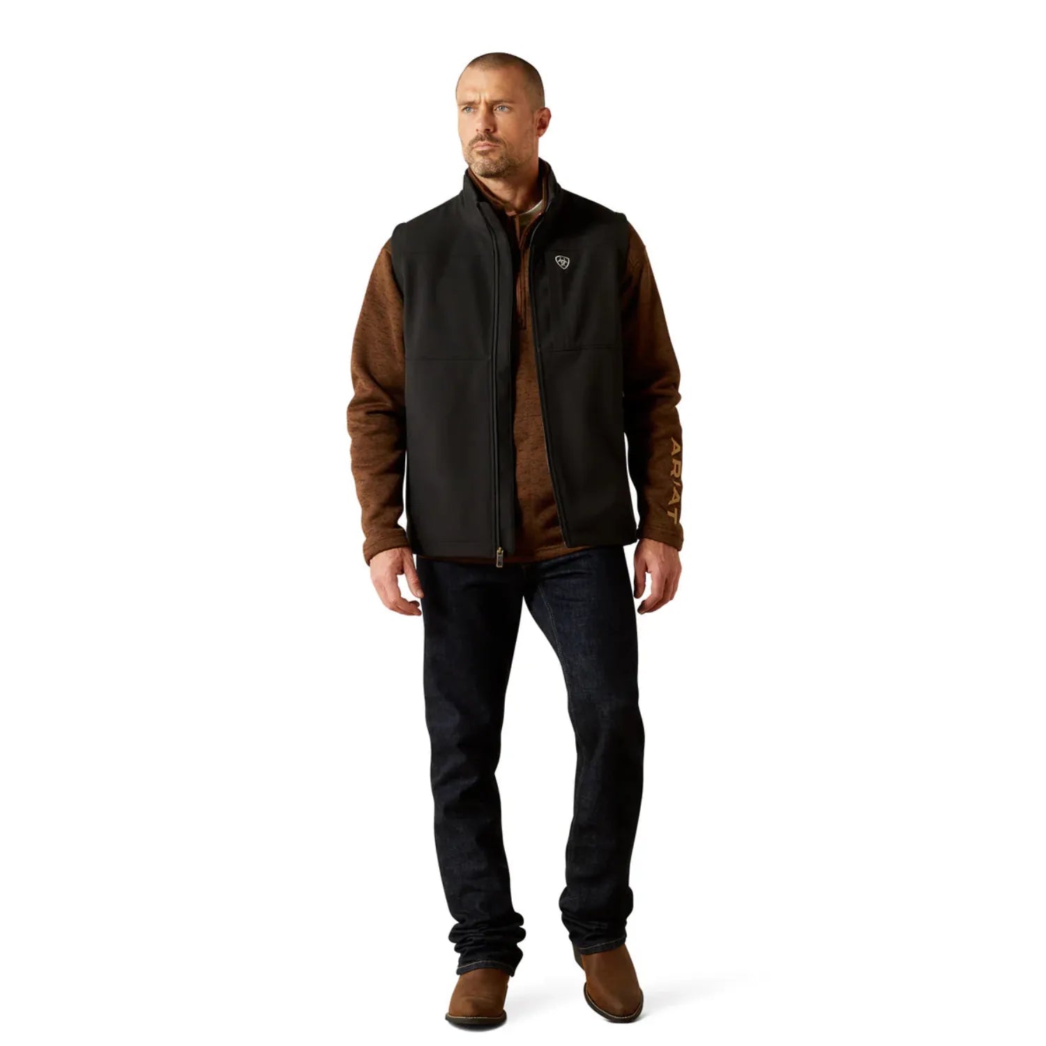 Ariat Mens Jumpers- Jackets - Vests Ariat Vest Mens Vernon Softshell