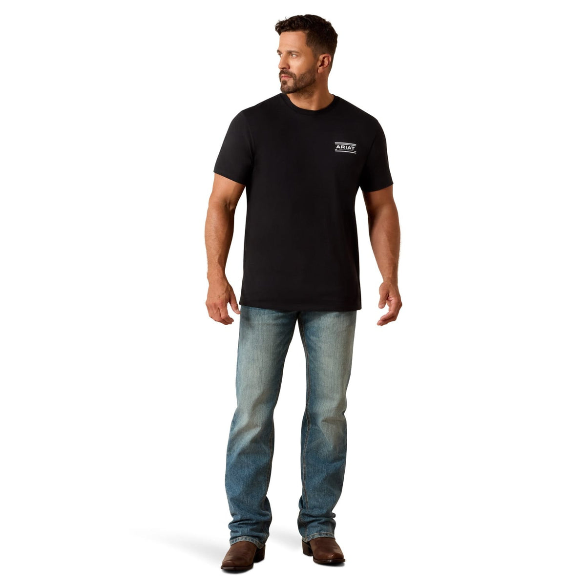 Ariat Mens Shirts Ariat Tee Mens Canyon Aztec Shield