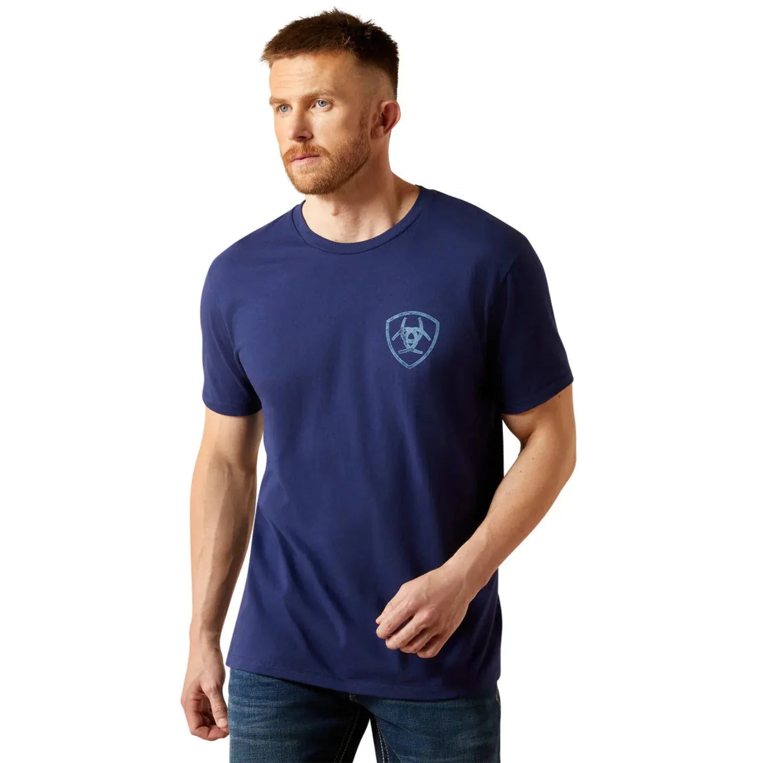 Ariat Mens Shirts Ariat Tee Mens New Vertical Logo