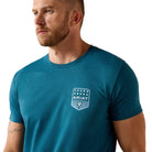 Ariat Mens Shirts Ariat Tee Mens Stripe Patriotic Badge