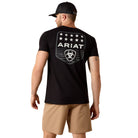 Ariat Mens Shirts Ariat Tee Mens Stripe Patriotic Badge