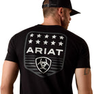 Ariat Mens Shirts Ariat Tee Mens Stripe Patriotic Badge